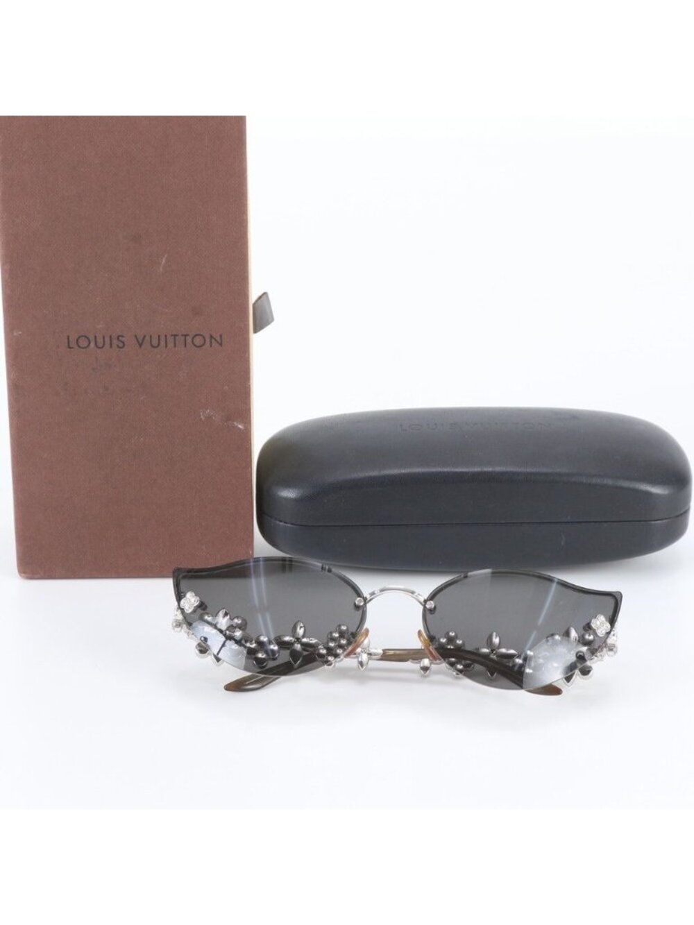Louis Vuitton Swarovski Monogram Flower Cat's Eye Sunglasses Eyewear
